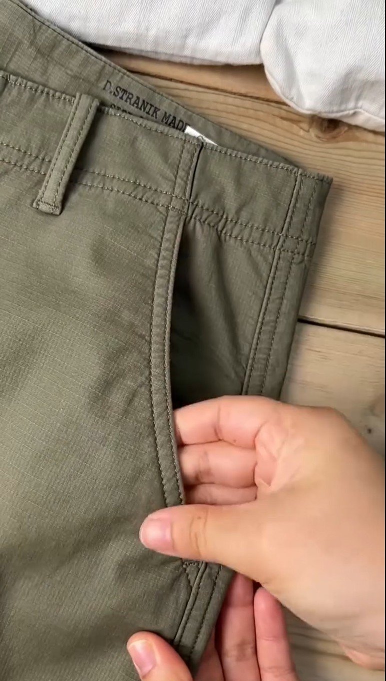 Men’s Beige Slim-Fit Cotton Chino Pants - Image 4