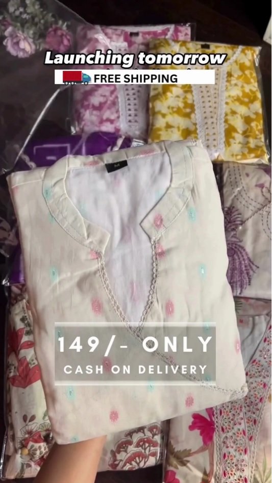 Women's Floral Chikankari Kurta Set - Image 5