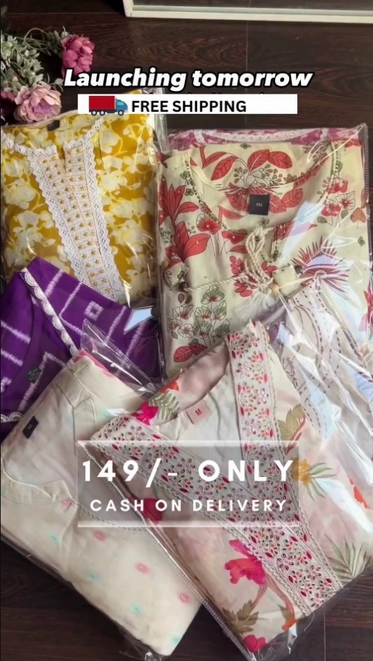 Women's Floral Chikankari Kurta Set - Image 8